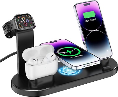 #ad 4 in 1 Wireless Charger for iPhone Magnetic 4 in 1 Fast Charging Station $39.45