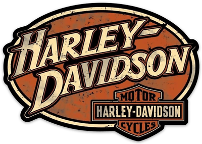 #ad Harley Davidson Motorcycle Name Monogram Logo Type Style Die cut MAGNET $5.49