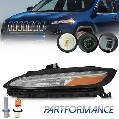 #ad For 2014 2018 Jeep Cherokee LED DRL Parking Light Turn Signal Lamp Left Side $83.99