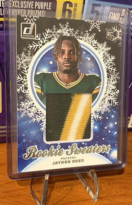 #ad 2023 PANINI DONRUSS ROOKIE SWEATERS Jayden Reed RC #HS JRE GREEN BAY PACKERS $13.99
