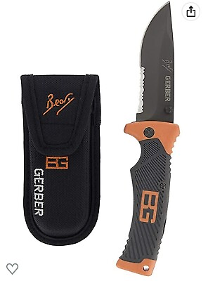 Gerber Bear Grylls Scout Folding Sheath Knife New With Bonus Keychain Driver Set $22.50