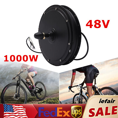 #ad 1000W Brushless Gearless Rear Hub Motor for Ebike Electric Bicycle Motor 48V $120.00