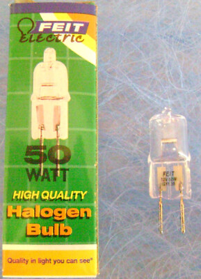 #ad Feit Q50T4 50W 12V T4 JC 2 Pin Clear Light Bulb GY6.35 Base Lamp $5.99