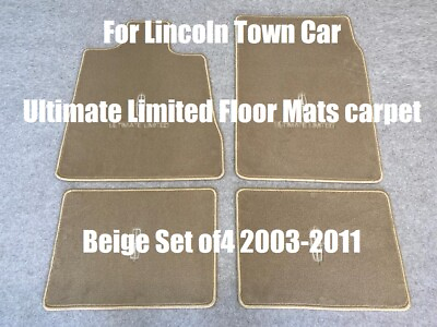 #ad For Lincoln Town Car Ultimate Limited Floor Mats carpet Beige Set of4 2003 2011 $132.99