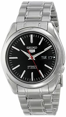 Seiko Men#x27;s Series 5 Automatic Black Dial Watch SNKL45K1 NEW $92.28