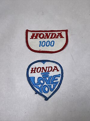 #ad 1970s 1980s Honda I Love You embroidered Patch Auto 1000 Vintage Originals $10.00