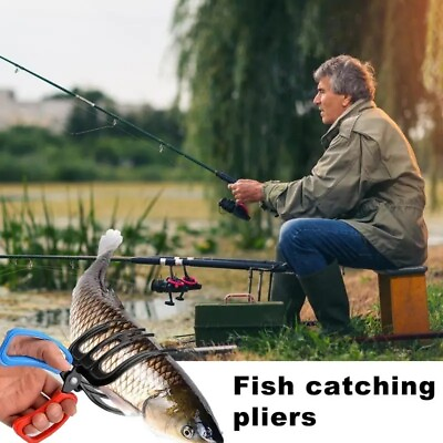 #ad Portable Fish Tackle Gripper Grabber Grab Gear Tool Fishing Grip Holder Non slip $9.99