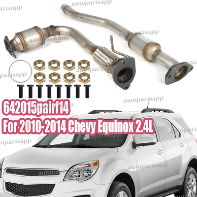 #ad Fits 2010 To 2014 Chevy Equinox 2.4L BOTH Exhaust Catalytic Converters New $146.89