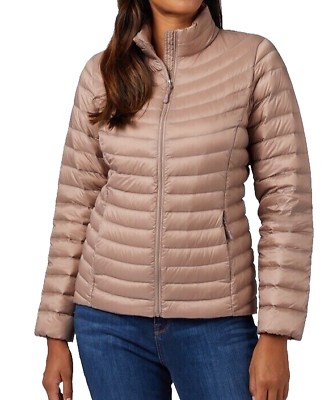 #ad NEW 32º HEAT Women 2X Ultra Light Down Filled Packable Jacket Light Brown Taupe $20.00