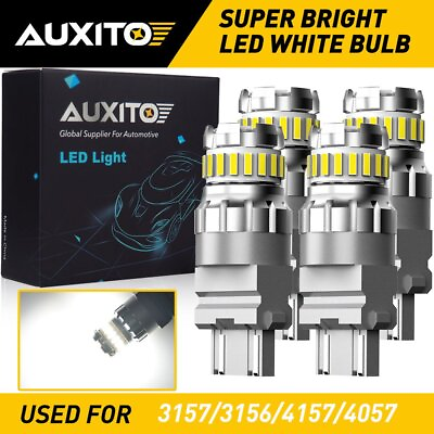 #ad 4X AUXITO 3157 3156 4157 LED Reverse Brake Turn Signal Light Bulb 6500K 2400LM D $17.09