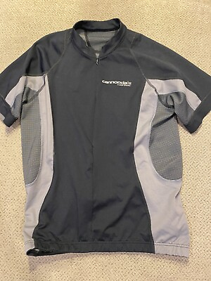 Womens Cannondale Carbon Bike Black Gray Cycling Jersey Small $25.00