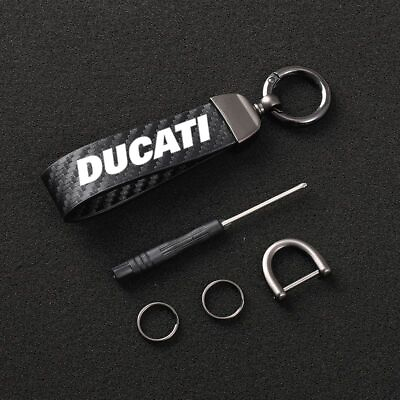#ad Carbon Motorcycle Keyring Keychain For Ducati796 795 821 Monster 696 400 Diavel $18.99