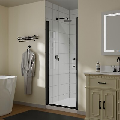 #ad 32 in x 72 in Pivot Frameless Shower Door Clear Glass Pivot Swing Shower Door $348.16