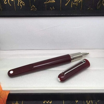 #ad Luxury M Magnet Series Wine Red ColorSilver Clip 0.7mm Ink Rollerball Pen $24.42