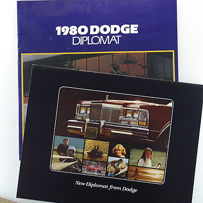 #ad Lot of 2 1978 amp; 1980 Dodge Diplomat Vintage Dealer Sales Brochure NOS Catalog $8.99