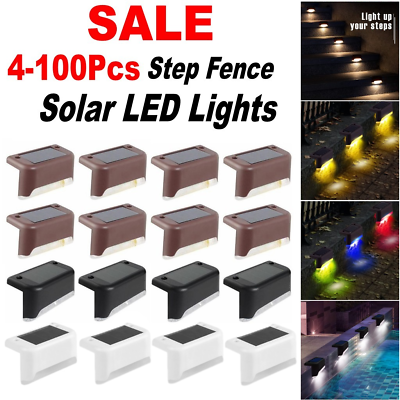 #ad Outdoor Solar LED Deck Lights Garden Path Patio Pathway Stairs Step Fence Lamp $149.99