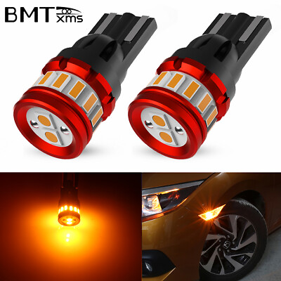 #ad 168 194 T10 Amber LED Front Side Marker Light Bulb for Chevy Impala 2000 2021 $8.98