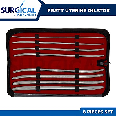#ad Pratt Uterine Dilator Set 8 pcs OB Gynecology Surgical Instruments German Grade $29.99