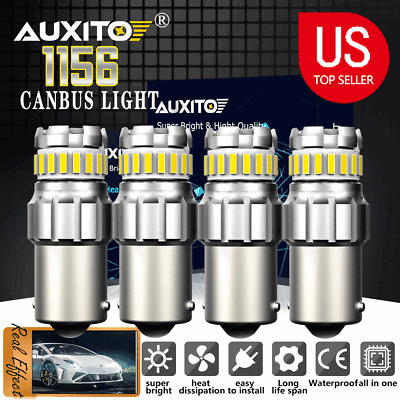 #ad AUXITO 1156 BA15S 7506 P21W LED Car Turn Signal Light DRL Bulbs White ERROR FREE $17.99