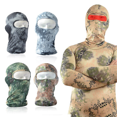 #ad Camo Full Face Mask Tactical Balaclava Face Mask Camouflage Hunting Face Cover $5.99