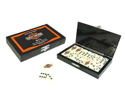 #ad Harley Davidson® Bar amp; Shield Domino Game w Case Set 7.75x5x1.75 66919D $56.69