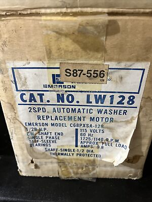 #ad Emerson Auto Washer Replacement Motor Nos Lw128 2 Sod New $104.79