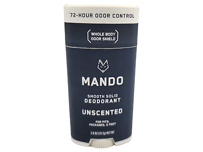 #ad Mando Whole Body Deodorant for Men Unscented Smooth Solid Stick 2.6 Ounce NEW $18.99