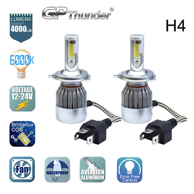 #ad #ad GP Thunder H4 HB2 9003 GP Thunder LED Headlight Kit Hi Lo Power 2 Bulbs 6000K $13.99