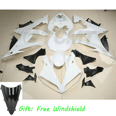 #ad Unpainted White ABS Fairing Kit Bodywork For YAMAHA YZFR1 YZF R1 2004 2006 2005 $239.80