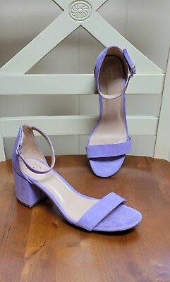 #ad Women’s Michaela Mid Block Heel Pump Sandals Purple A New Day $25.00
