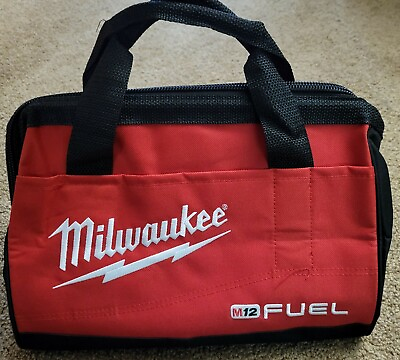 #ad New Milwaukee FUEL M12 13quot; Heavy Duty Contractors Tool Bag M18 13quot; x 9quot; x 10quot; $12.95