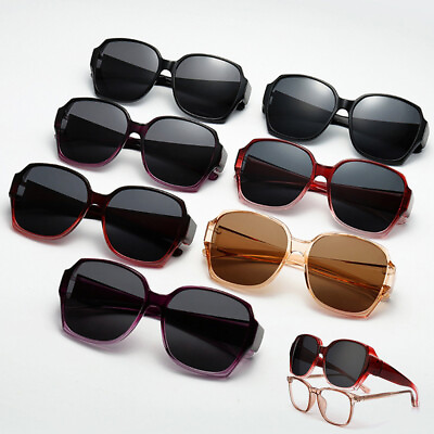 #ad Unisex Sun Glasses Square Shades Polarized Fit Over Sunglasses Wrap Around US $8.81