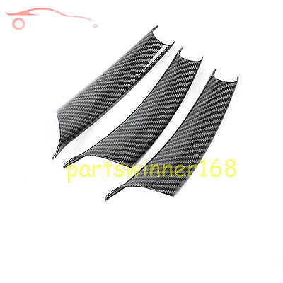 New 3X Door Inner Handle Pull Carrier Carbon Fiber Cover For BMW E70 X5 E71 X6 $79.99