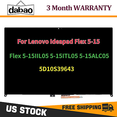 #ad LCD Touch Screen Assembly FHDBezel For Lenovo Ideapad Flex 5 15IIL05 5 15ITL05 $102.00