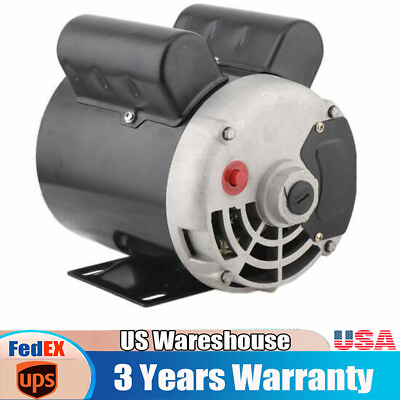 #ad Air Compressor Duty. CCW Electric Motor One Phase 3450RPM 56Frame 5 8quot; Shaft ODP $115.90