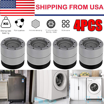 #ad 4Pcs Anti Vibration Washing Machine Support Noise Reducing Anti Slip Base Pads $9.86