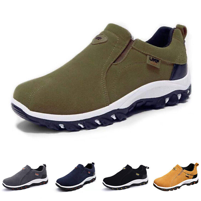 #ad Men#x27;s Slip on Sports Outdoor Sneakers Trainers Casual Running Hiking Shoes Size $26.32