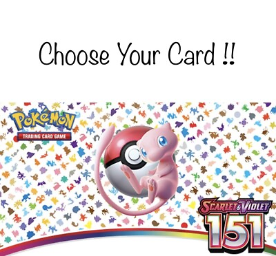 #ad Choose Your Card from Pokemon 151 English Holo Rev Holo Only $1.05