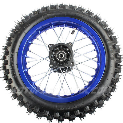 #ad 12quot; Rear Wheel Rim Tire for 110cc 125cc 140cc 150cc 160cc Dirt Pit Bike Blue Rim $54.99