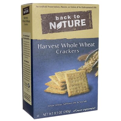 #ad Back To Nature Harvest Whole Wheat Crackers 8.5 oz Box $13.09