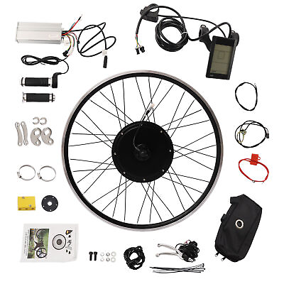 #ad 48V 1200W 25quot; E bike Conversion Kit Front Bike Wheel LCD Electric Wheel NEW $246.38