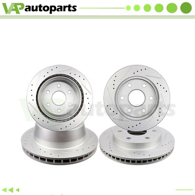 #ad Front amp; Rear Brake Rotors Discs For Cadillac Escalade GMC Yukon Drilled Slotted $172.40