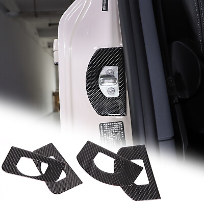 #ad Carbon Fiber Car Door Lock Latch Protect Cover Trim For Ineos Grenadier 20 24 $38.99