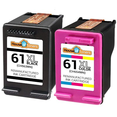 #ad 2PK Replacement HP61XL 1 Black and 1 Color Ink Cartridges for Deskjet 1000 2000 $21.70