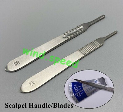 #ad Scalpel Blades Carbon Steel Surgical Handle Blade Medical Dental ENT Instruments $73.09