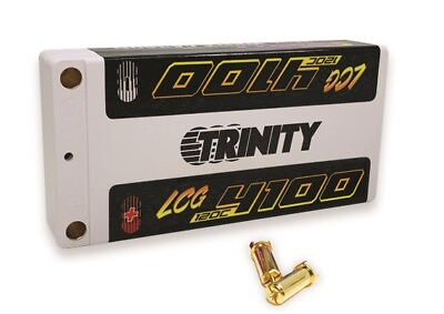 #ad Trinity White Carbon 2S 7.4V 4100MaH 120C LCG Thin Shorty LiPo Battery TEP2314 $103.99