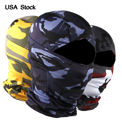 #ad Tactical Balaclava Face Mask Camouflage Military Face Shield Camo Full Face Mask $5.99