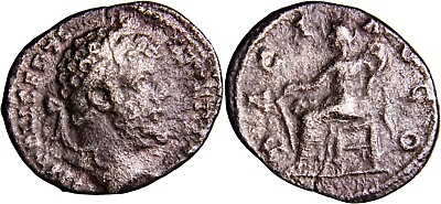 #ad RARE REVERSE INSCRIPTIONS FOR PAX Septimius Severus AR Denarius Roman Coin COA $54.78