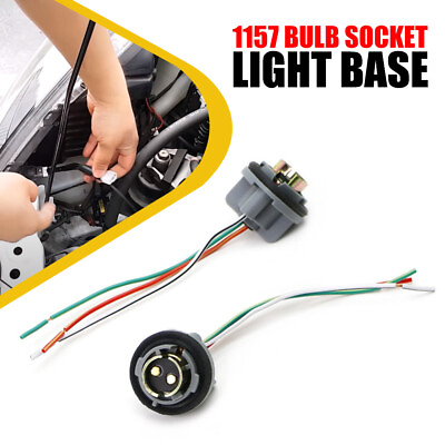 #ad 2X Pigtail Wire Female LED 1157 Stop Brake Turn Light Signal Bulb Socket Harness $9.99