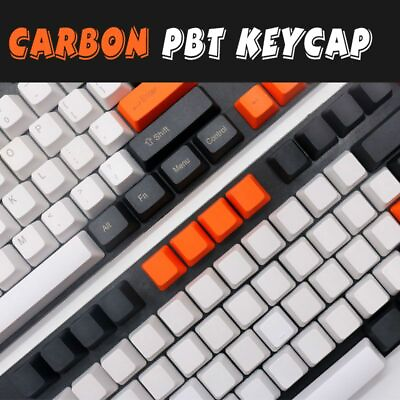 Keyboard Keycaps Blank Carbon Zealer Mechanical PBT Key Set For Cherry MX Switch $38.43